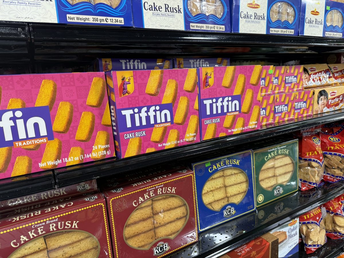 Tiffin Cake Rusk on shelf